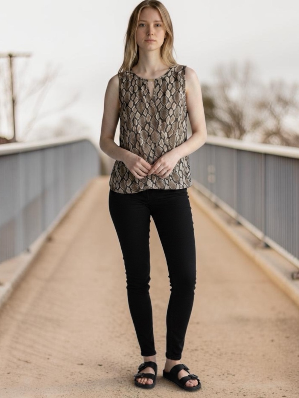 Michael Kors Sleeveless Animal Print Top/Blouse NWT (LBin)